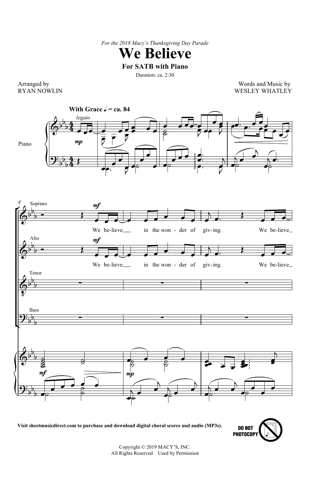 Wesley Whatley We Believe (arr. Ryan Nowlin) Sheet Music Notes & Chords for SATB Choir - Download or Print PDF