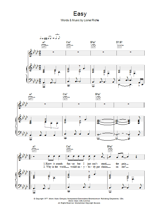 Westlife Easy Sheet Music Notes & Chords for Piano, Vocal & Guitar (Right-Hand Melody) - Download or Print PDF