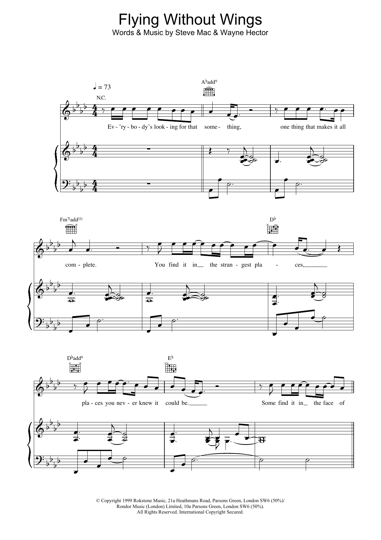 Westlife Flying Without Wings Sheet Music Notes & Chords for Clarinet - Download or Print PDF