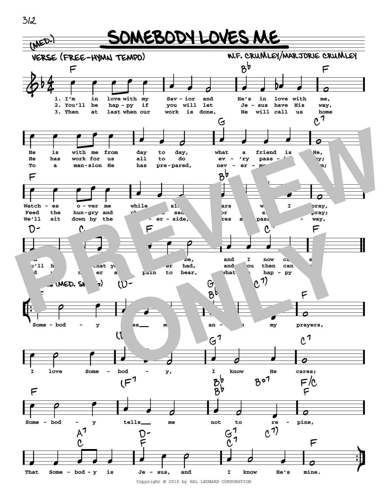 W.F. and Marjorie Crumley Somebody Loves Me (arr. Robert Rawlins) Sheet Music Notes & Chords for Real Book – Melody, Lyrics & Chords - Download or Print PDF
