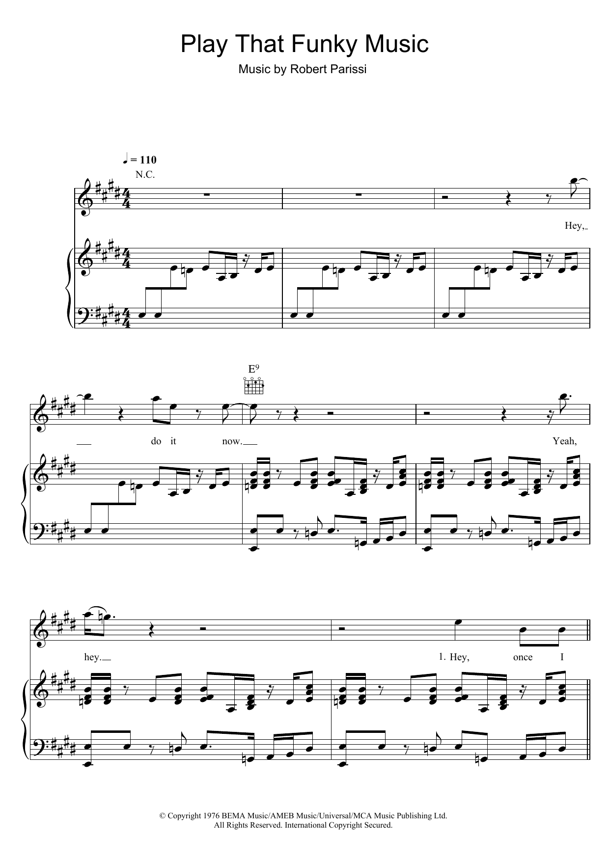 Wild Cherry Play That Funky Music Sheet Music Notes & Chords for Lead Sheet / Fake Book - Download or Print PDF
