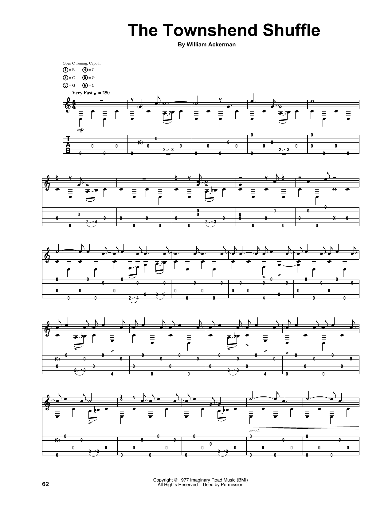 Will Ackerman The Townshend Shuffle Sheet Music Notes & Chords for Guitar Tab - Download or Print PDF