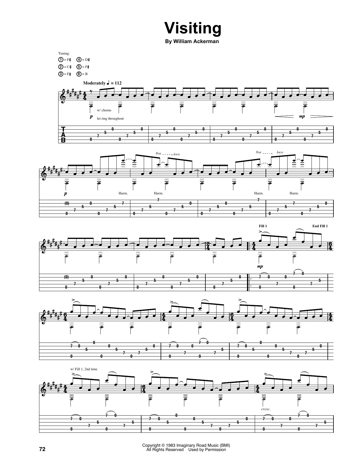 Will Ackerman Visiting Sheet Music Notes & Chords for Guitar Tab - Download or Print PDF