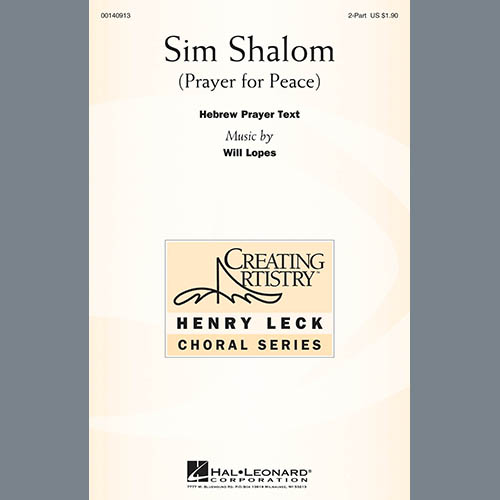 Will Lopes, Sim Shalom, 2-Part Choir