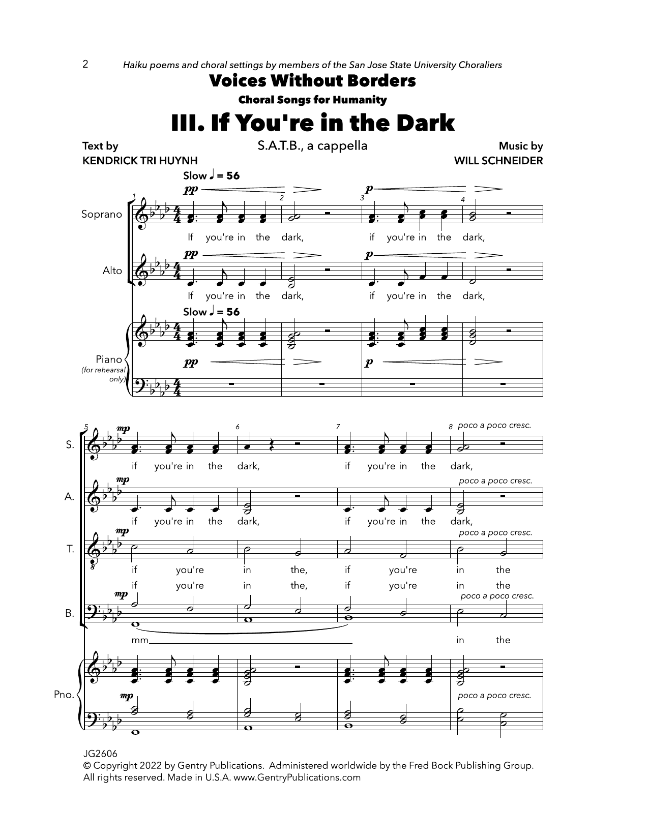Will Schneider If You're in the Dark Sheet Music Notes & Chords for SATB Choir - Download or Print PDF