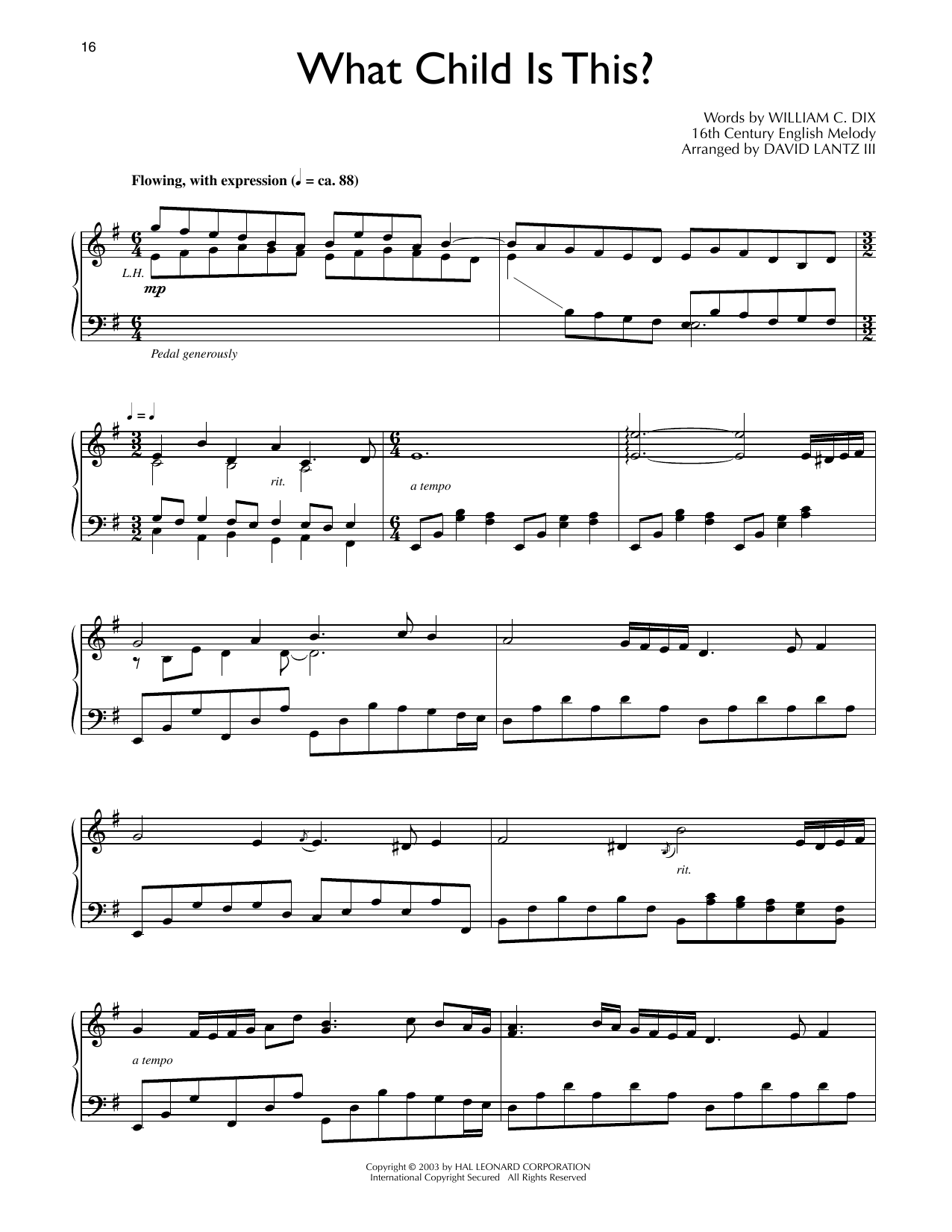 William C. Dix What Child Is This? (arr. David Lantz III) Sheet Music Notes & Chords for Piano Solo - Download or Print PDF