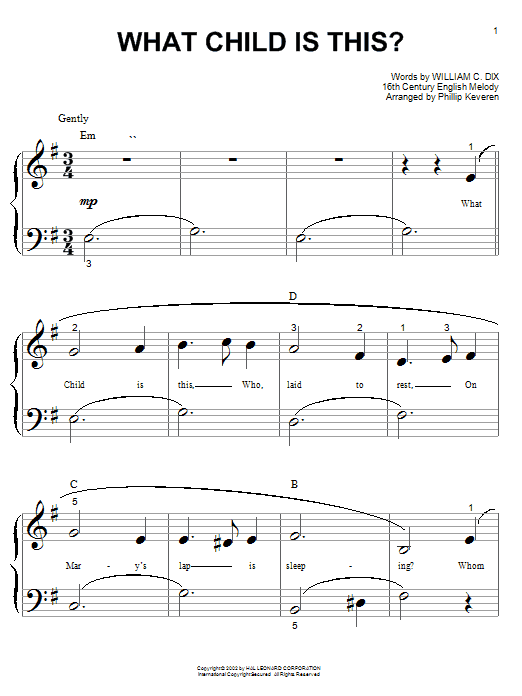 Phillip Keveren What Child Is This? Sheet Music Notes & Chords for Piano - Download or Print PDF