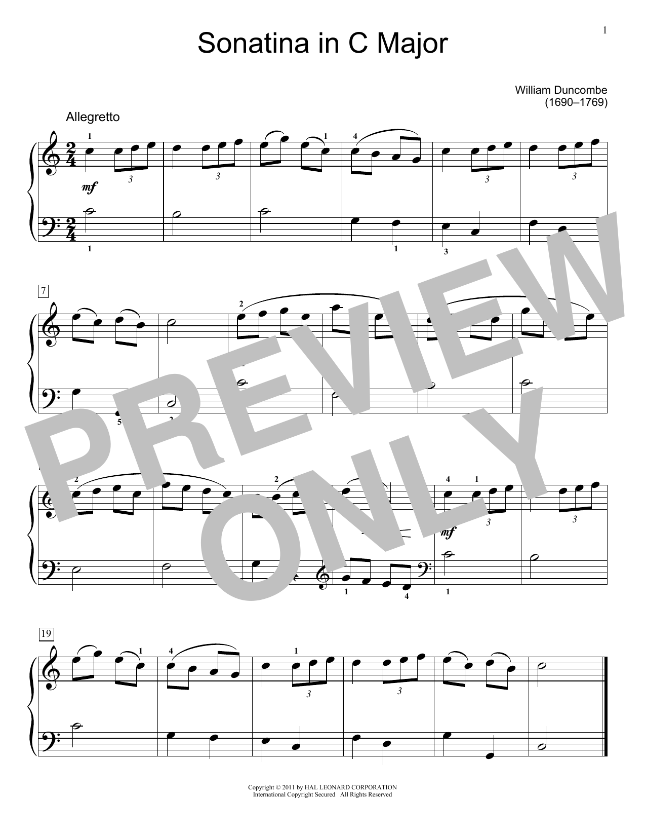 Jennifer Linn Sonatina Sheet Music Notes & Chords for Educational Piano - Download or Print PDF