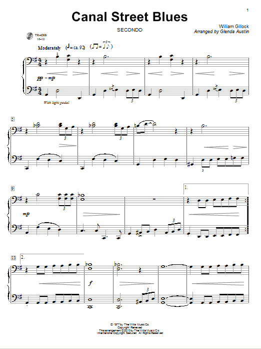 William Gillock Canal Street Blues Sheet Music Notes & Chords for Educational Piano - Download or Print PDF