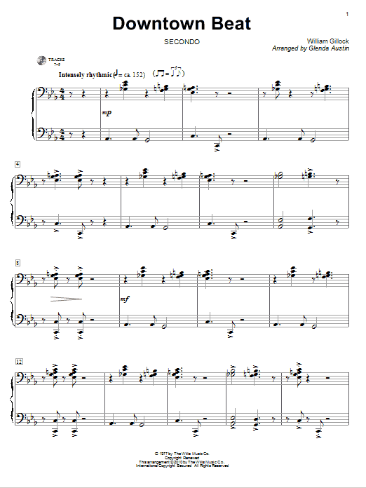 William Gillock Downtown Beat Sheet Music Notes & Chords for Educational Piano - Download or Print PDF