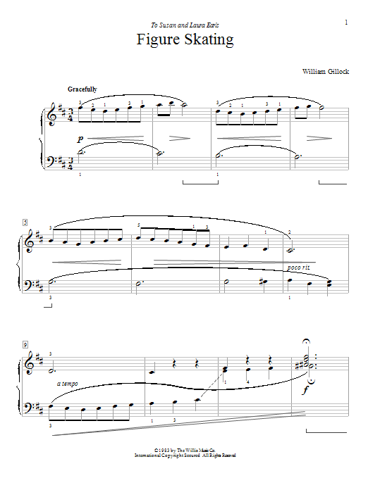 William Gillock Figure Skating Sheet Music Notes & Chords for Educational Piano - Download or Print PDF