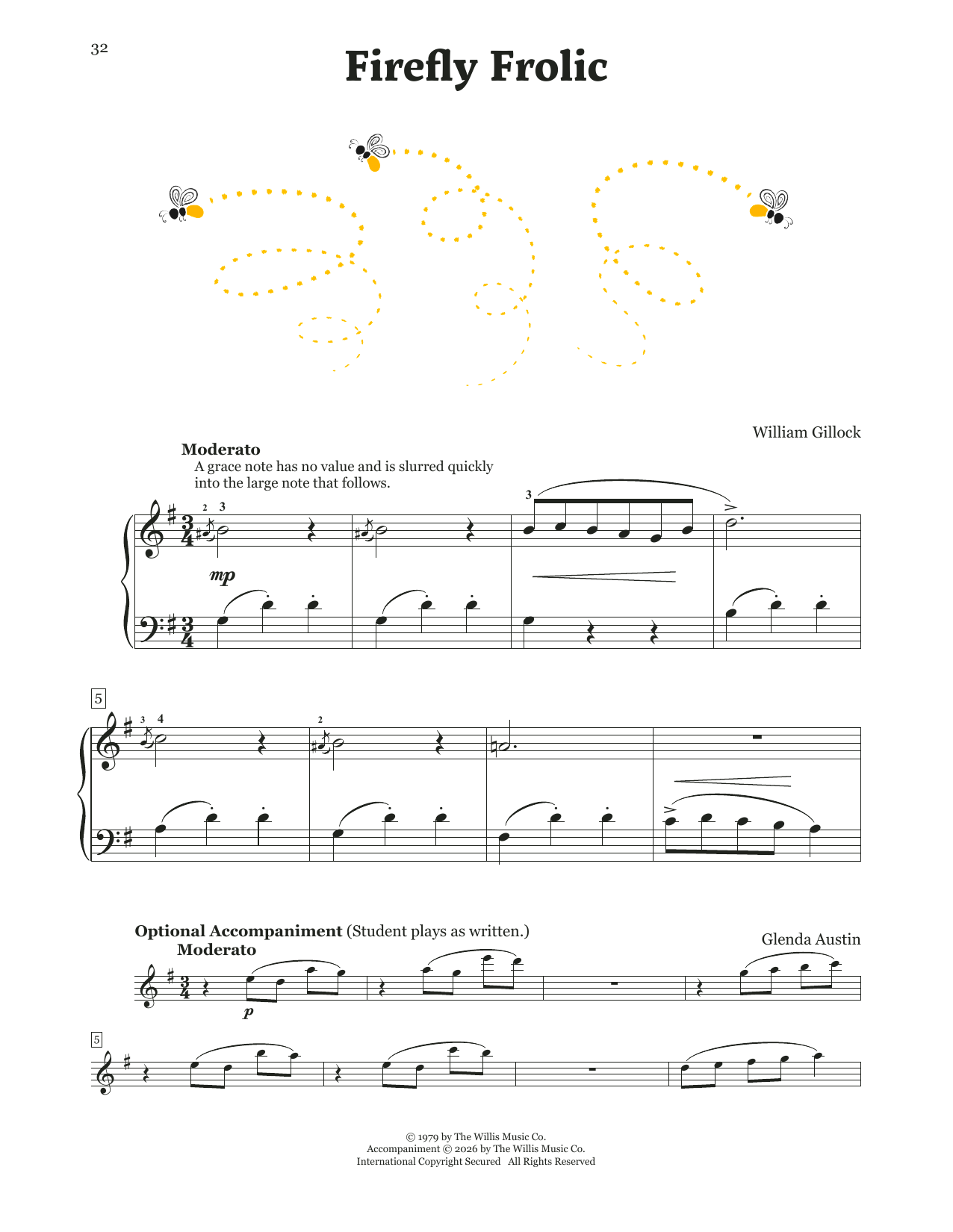 William Gillock Firefly Frolic Sheet Music Notes & Chords for Educational Piano - Download or Print PDF