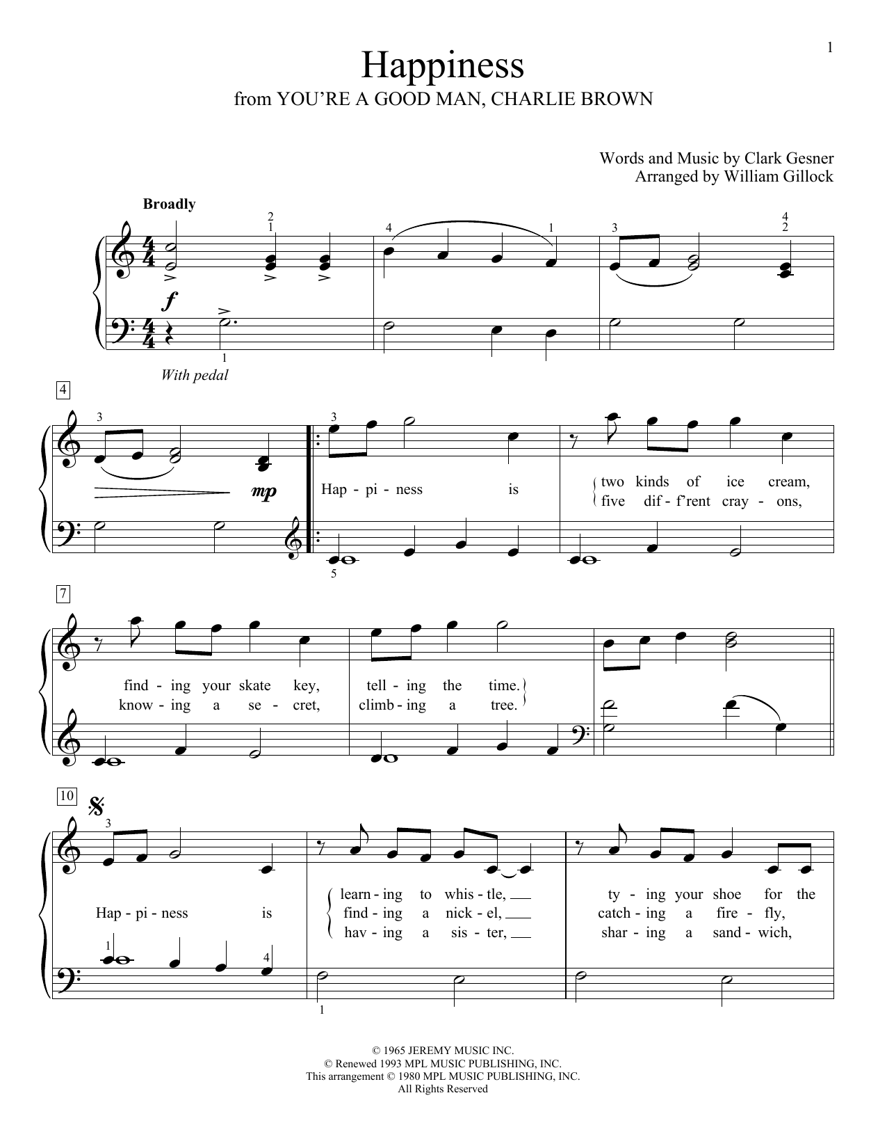 William Gillock Happiness Sheet Music Notes & Chords for Educational Piano - Download or Print PDF