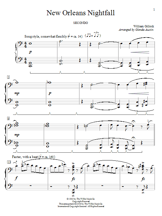 William Gillock New Orleans Nightfall Sheet Music Notes & Chords for Educational Piano - Download or Print PDF