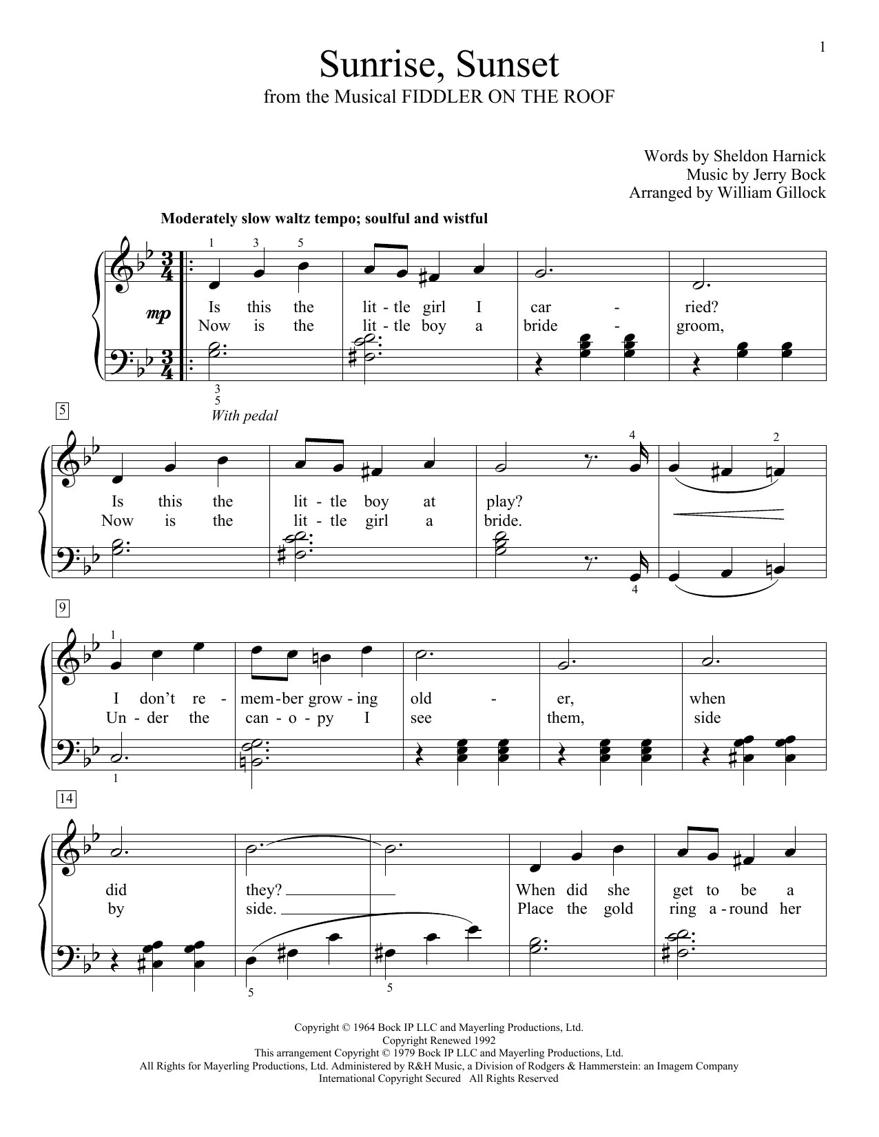 William Gillock Sunrise, Sunset Sheet Music Notes & Chords for Educational Piano - Download or Print PDF