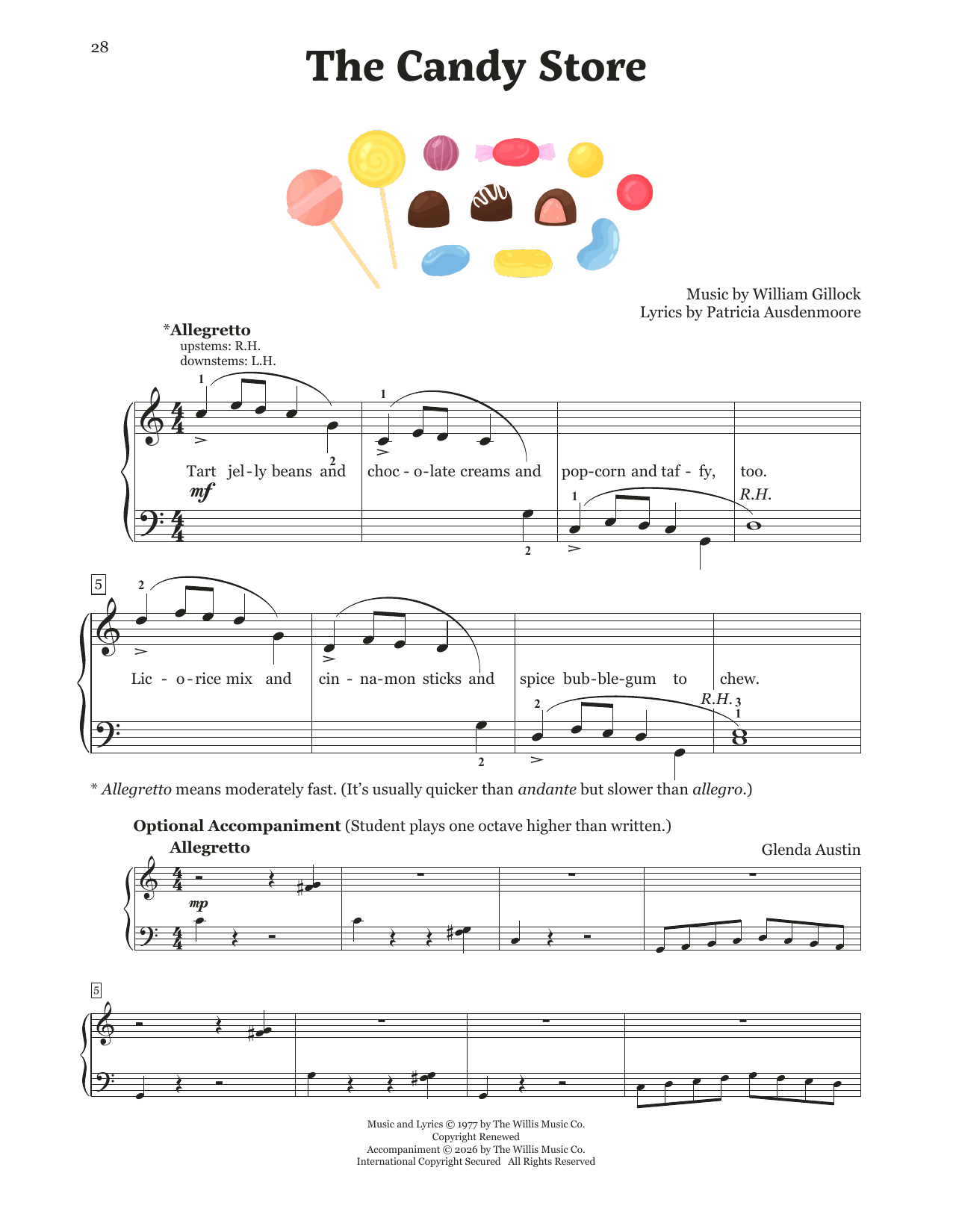 William Gillock The Candy Store Sheet Music Notes & Chords for Educational Piano - Download or Print PDF