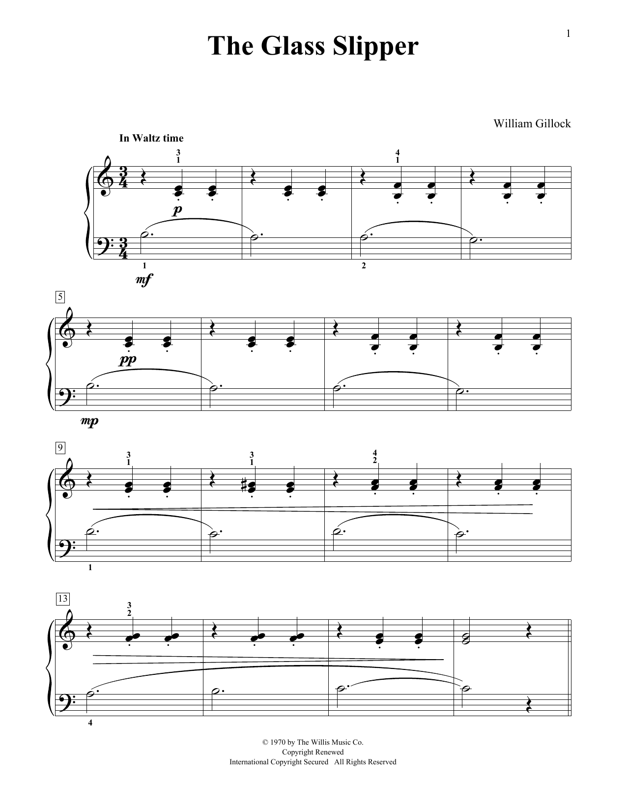 William Gillock The Glass Slipper Sheet Music Notes & Chords for Educational Piano - Download or Print PDF