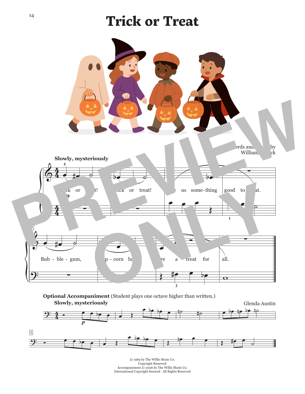 William Gillock Trick Or Treat Sheet Music Notes & Chords for Educational Piano - Download or Print PDF
