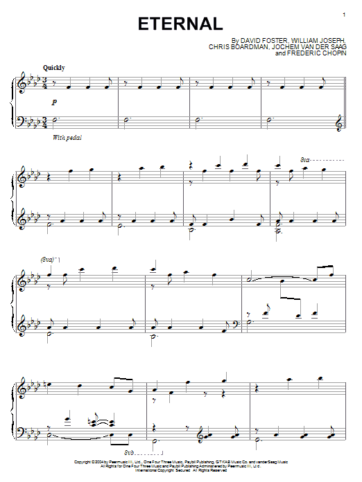 William Joseph Eternal Sheet Music Notes & Chords for Piano - Download or Print PDF William Joseph Eternal Sheet Music Notes & Chords for Piano - Download or Print PDF