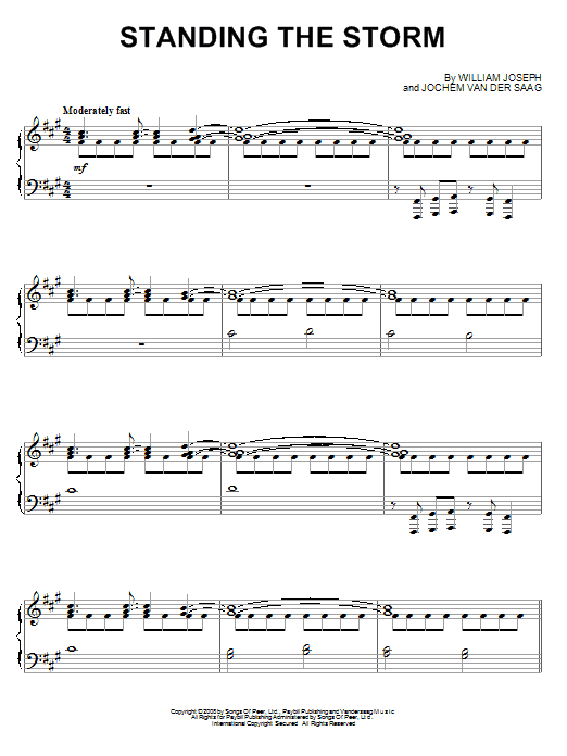 William Joseph Standing The Storm Sheet Music Notes & Chords for Piano - Download or Print PDF