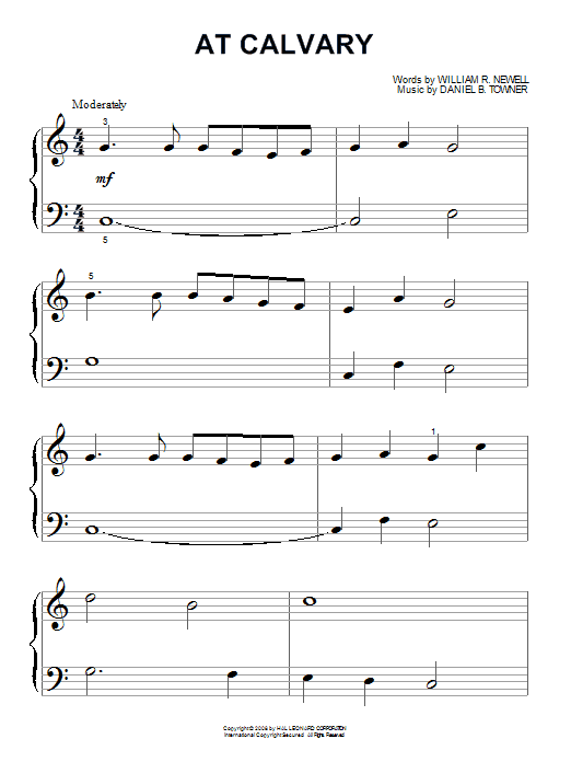 Daniel B. Towner At Calvary Sheet Music Notes & Chords for Ukulele - Download or Print PDF