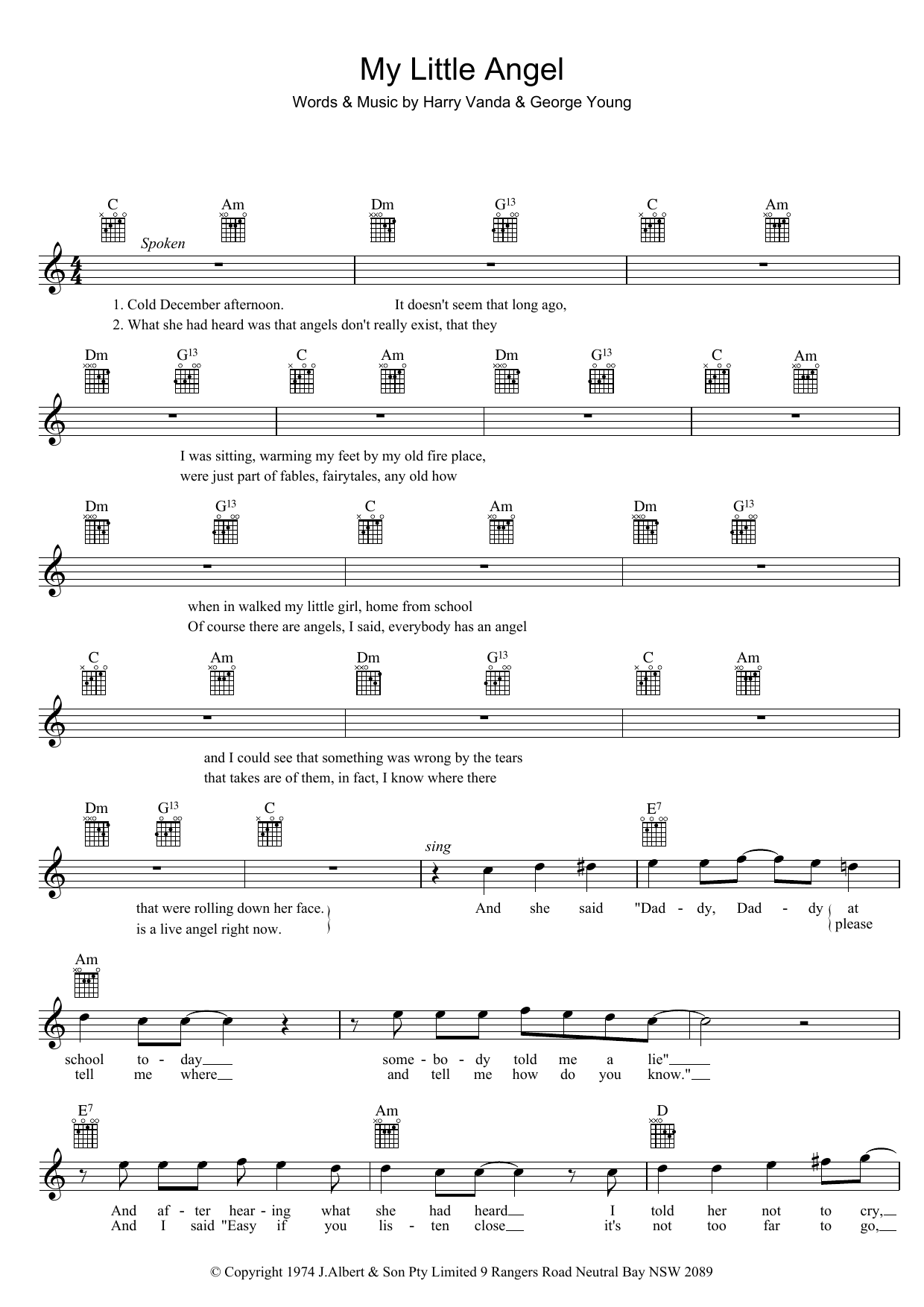 William Shakespeare My Little Angel Sheet Music Notes & Chords for Melody Line, Lyrics & Chords - Download or Print PDF