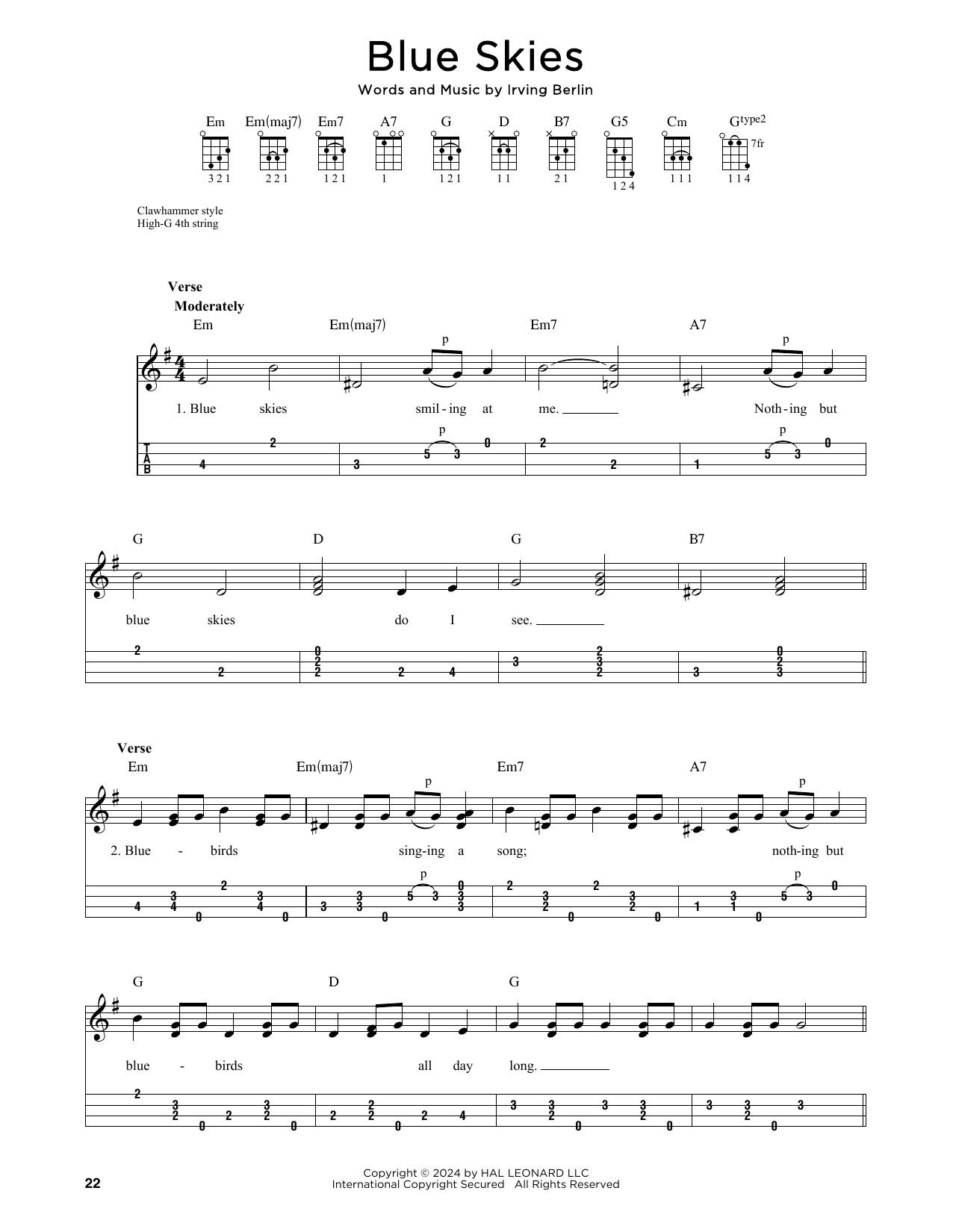 Willie Nelson Blue Skies (arr. Jim Schustedt) Sheet Music Notes & Chords for Ukulele - Download or Print PDF Willie Nelson Blue Skies (arr. Jim Schustedt) Sheet Music Notes & Chords for Ukulele - Download or Print PDF