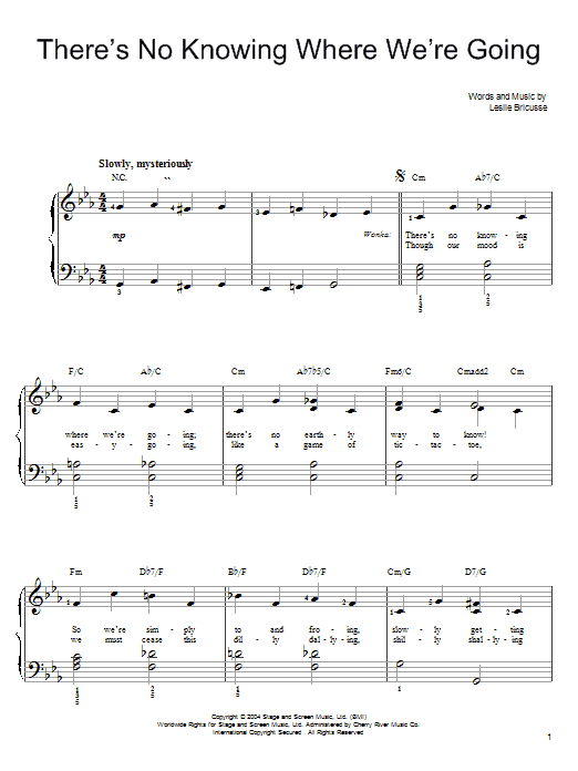 Willy Wonka There's No Knowing Where We're Going Sheet Music Notes & Chords for Easy Piano - Download or Print PDF