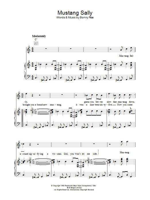 Wilson Pickett Mustang Sally Sheet Music Notes & Chords for Guitar Tab (Single Guitar) - Download or Print PDF