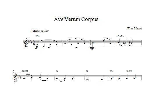 Wolfgang Amadeus Mozart Avernum Sheet Music Notes & Chords for Melody Line & Chords - Download or Print PDF