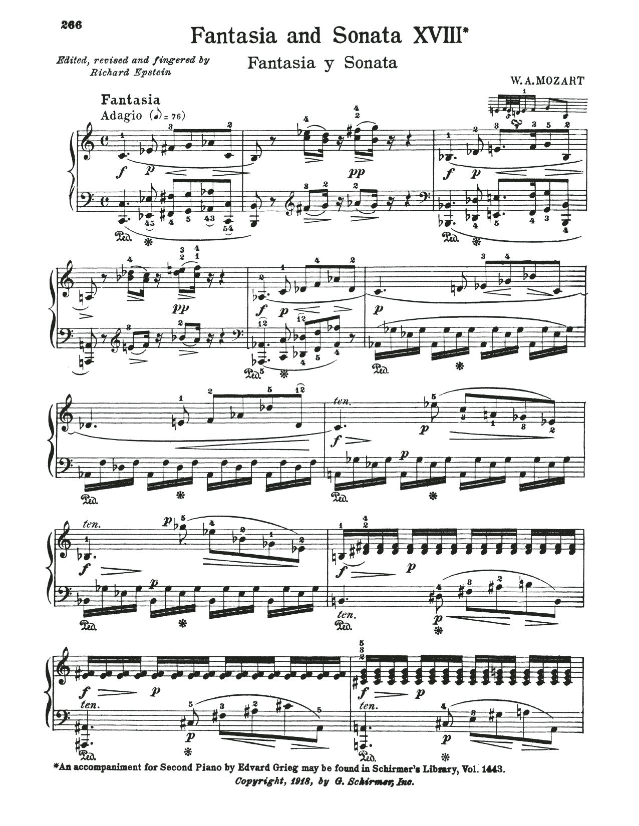 Wolfgang Amadeus Mozart Fantasia In C Minor, K. 475 Sheet Music Notes & Chords for Piano Solo - Download or Print PDF