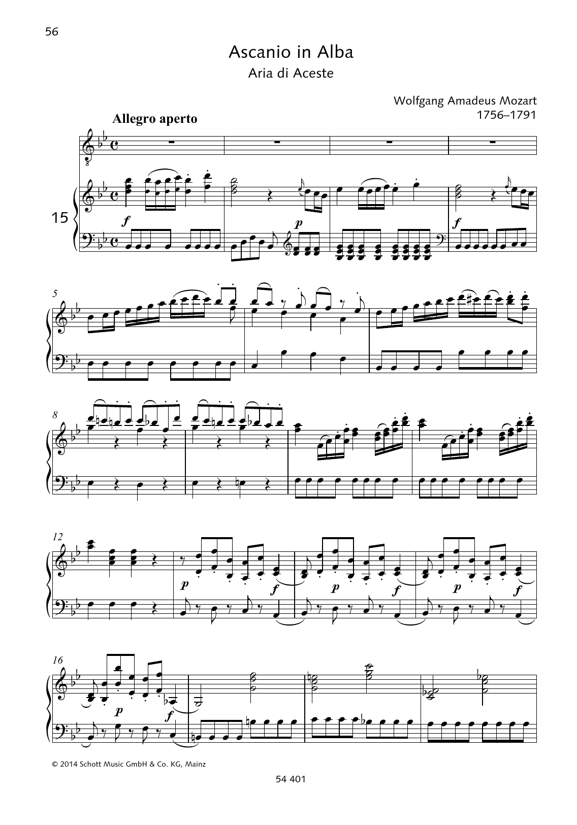 Wolfgang Amadeus Mozart Per la gioia in questo seno Sheet Music Notes & Chords for Piano & Vocal - Download or Print PDF