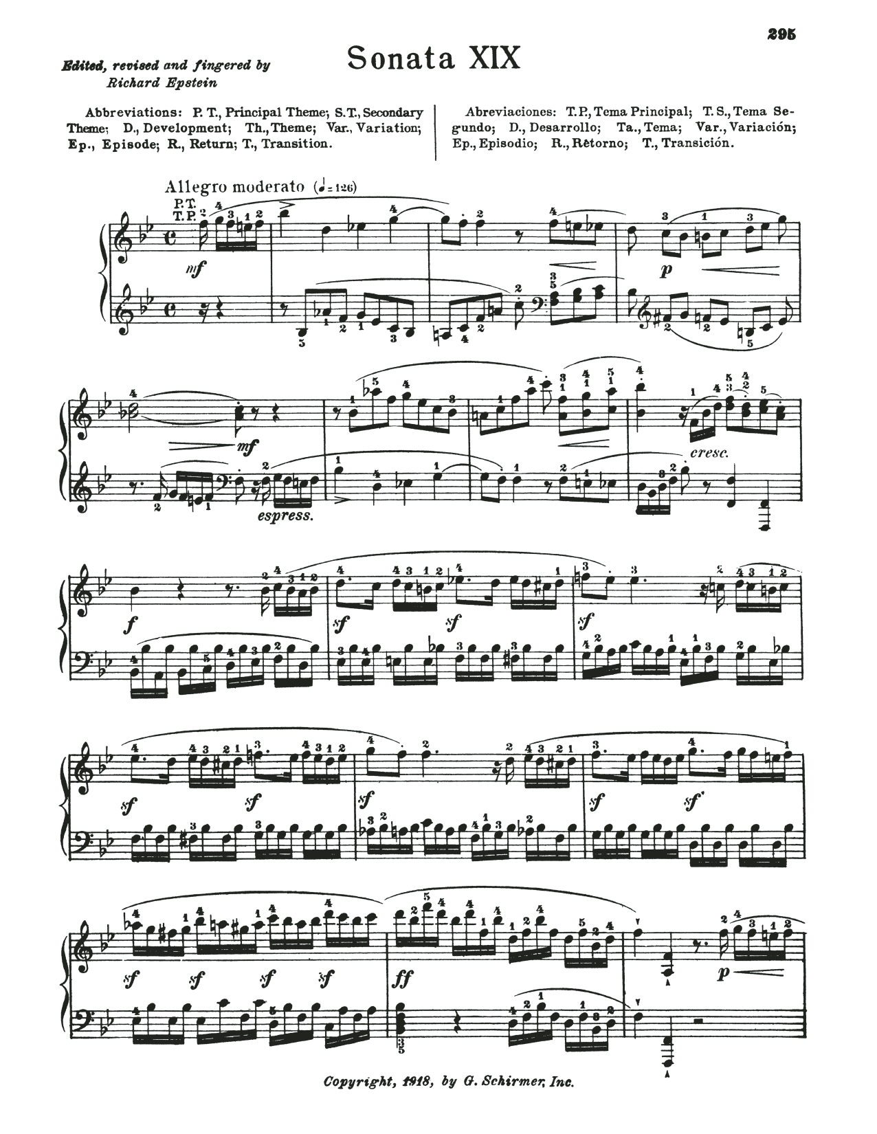 Wolfgang Amadeus Mozart Sonata In B-Flat Major, K. 498a Sheet Music Notes & Chords for Piano Solo - Download or Print PDF