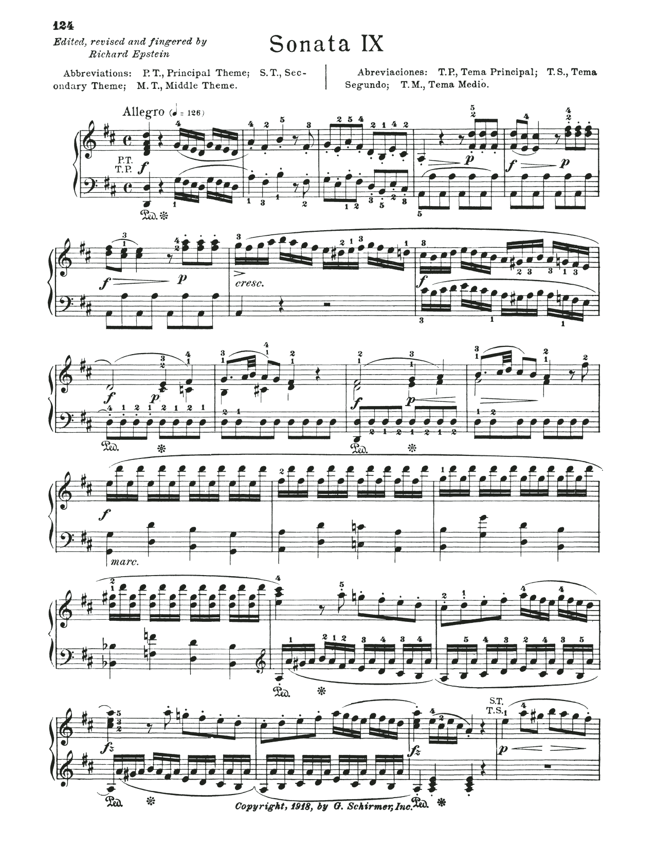 Wolfgang Amadeus Mozart Sonata In D Major, K. 284 Sheet Music Notes & Chords for Piano Solo - Download or Print PDF