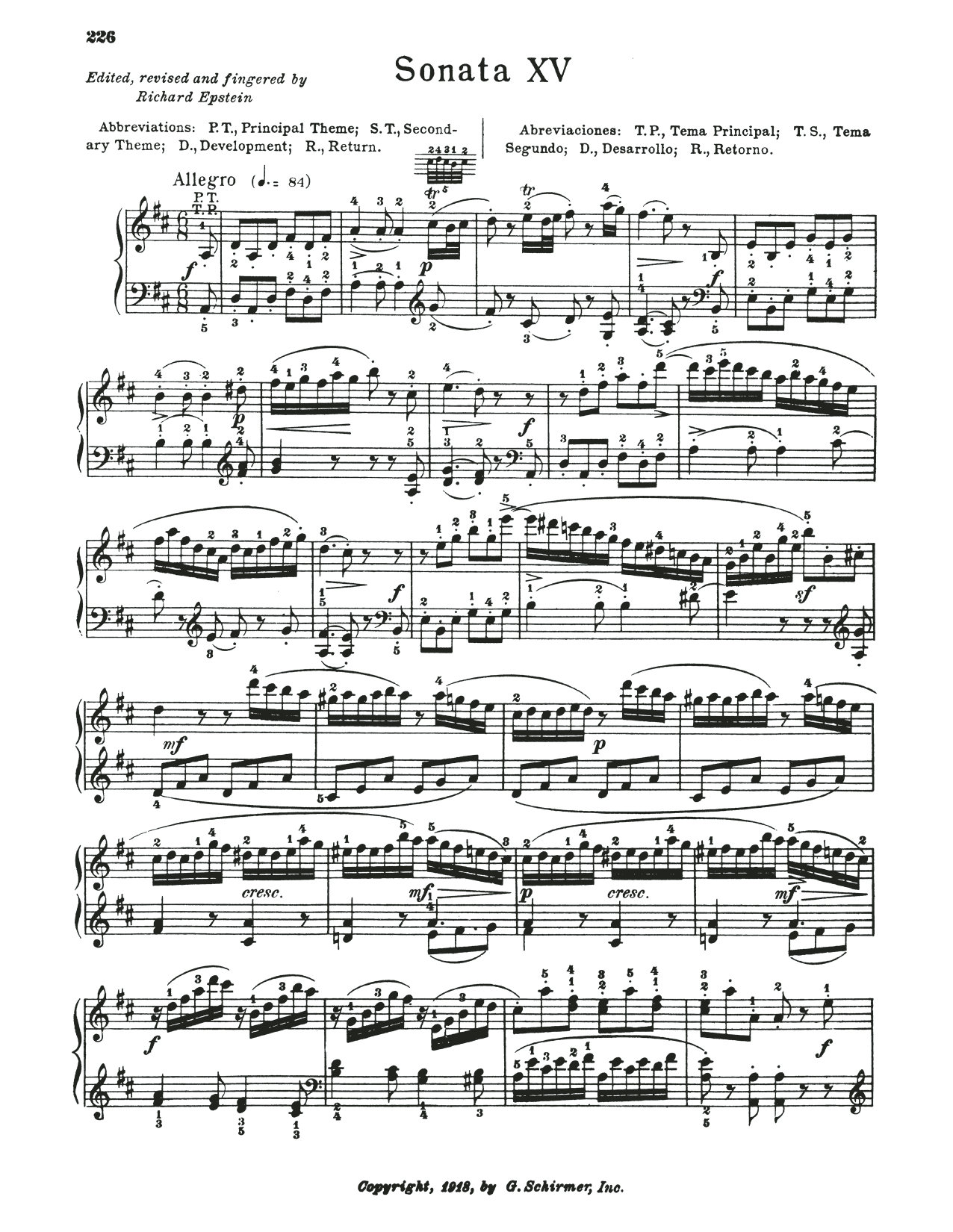 Wolfgang Amadeus Mozart Sonata In D Major, K. 576 Sheet Music Notes & Chords for Piano Solo - Download or Print PDF