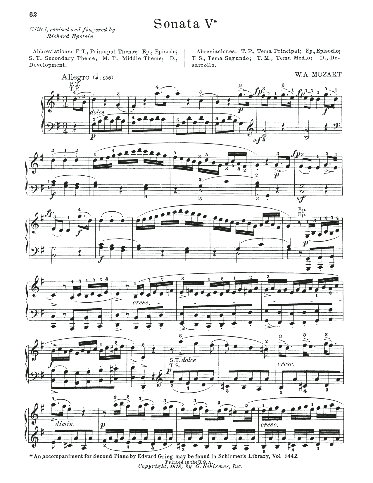 Wolfgang Amadeus Mozart Sonata In G Major, K. 283 Sheet Music Notes & Chords for Piano Solo - Download or Print PDF