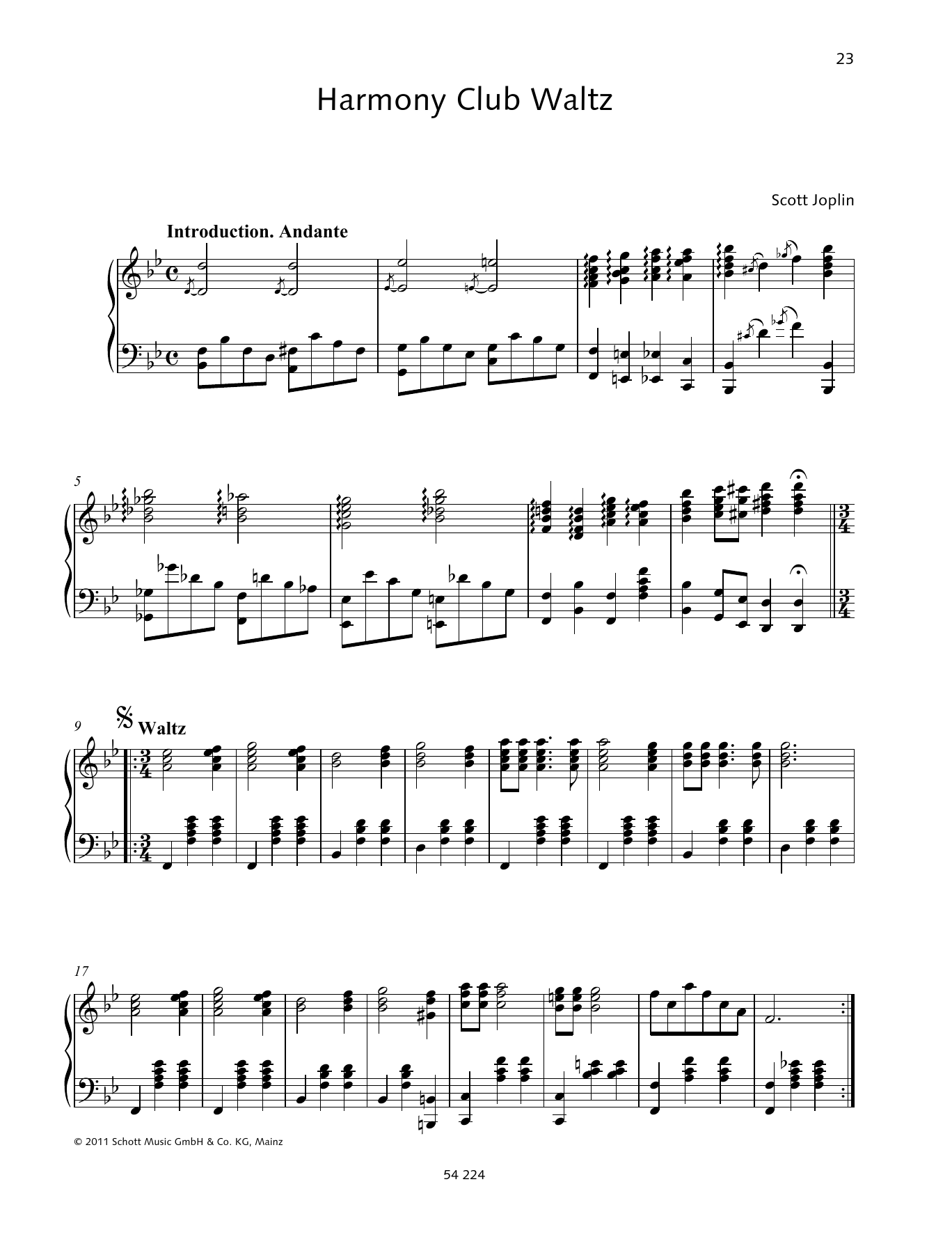 Wolfgang Birtel Harmony Club Waltz Sheet Music Notes & Chords for Piano Solo - Download or Print PDF