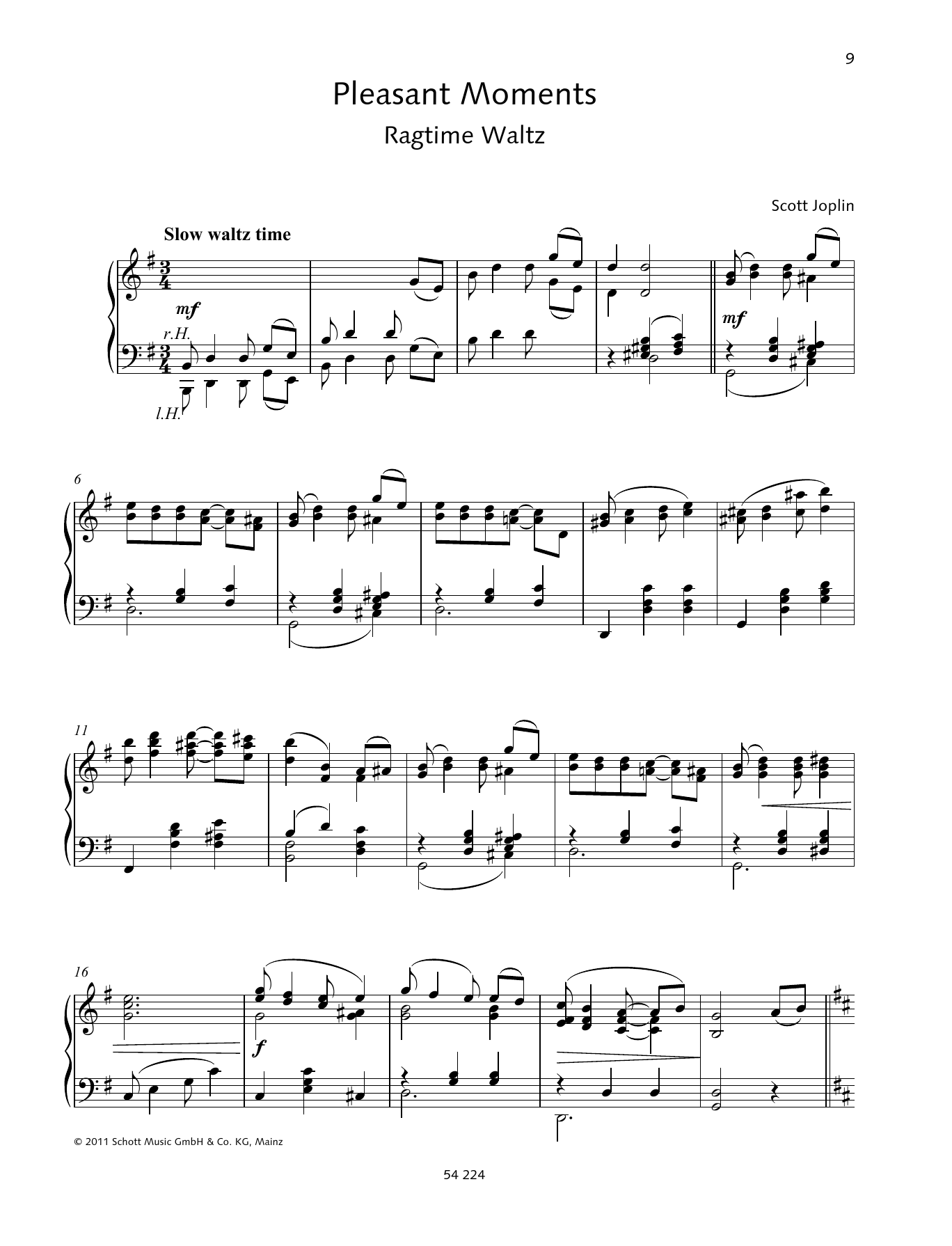 Wolfgang Birtel Pleasant Moments Sheet Music Notes & Chords for Piano Solo - Download or Print PDF