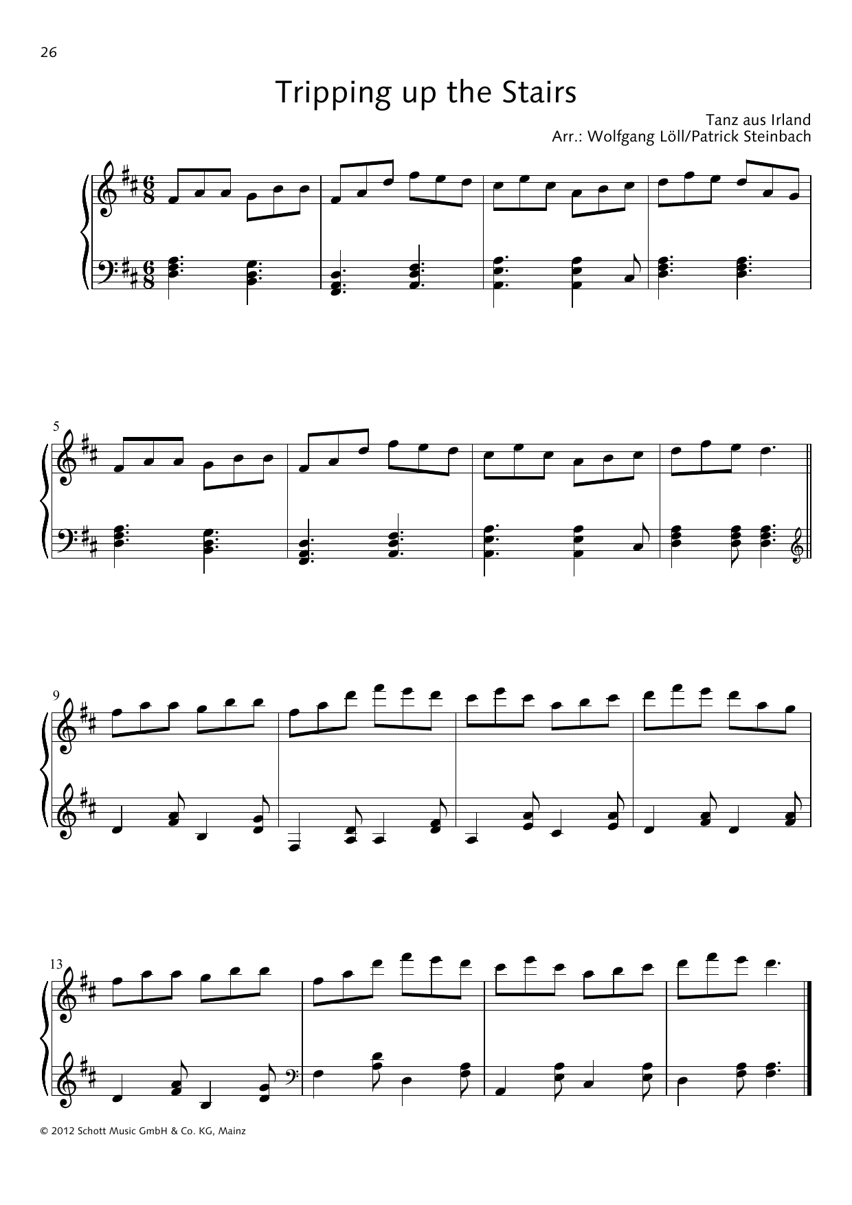Wolfgang Löll Tripping up the Stairs Sheet Music Notes & Chords for Piano Solo - Download or Print PDF