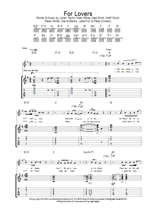 Wolfman For Lovers (feat. Pete Doherty) Sheet Music Notes & Chords for Guitar Tab - Download or Print PDF