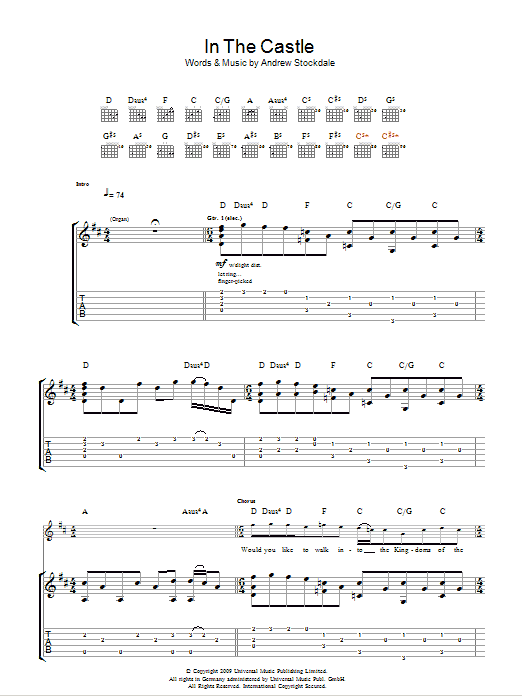 Wolfmother In The Castle Sheet Music Notes & Chords for Guitar Tab - Download or Print PDF