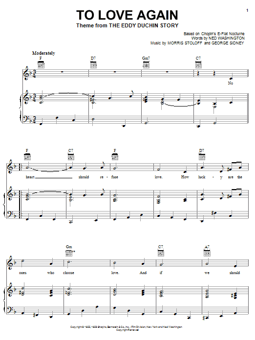 Woody Herman To Love Again Sheet Music Notes & Chords for Piano, Vocal & Guitar (Right-Hand Melody) - Download or Print PDF Woody Herman To Love Again Sheet Music Notes & Chords for Piano, Vocal & Guitar (Right-Hand Melody) - Download or Print PDF