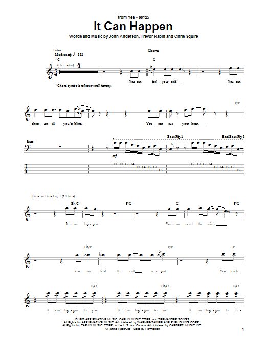Yes It Can Happen Sheet Music Notes & Chords for Guitar Tab - Download or Print PDF