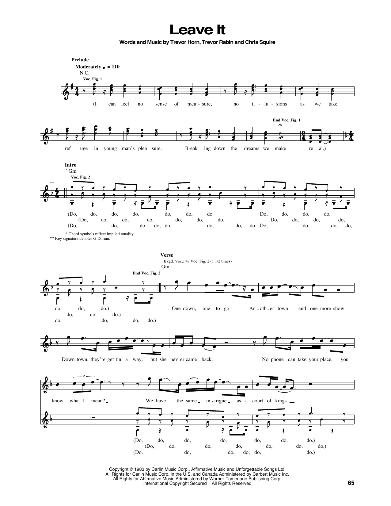 Yes Leave It Sheet Music Notes & Chords for Bass Guitar Tab - Download or Print PDF
