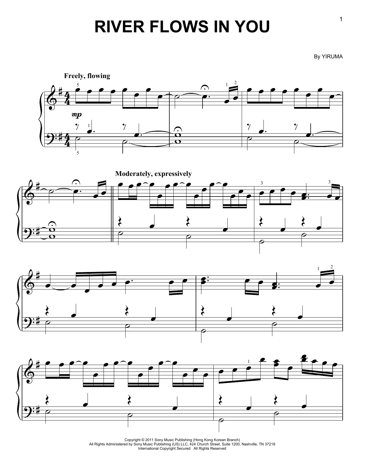 Yiruma River Flows In You Sheet Music Notes & Chords for Guitar Tab - Download or Print PDF