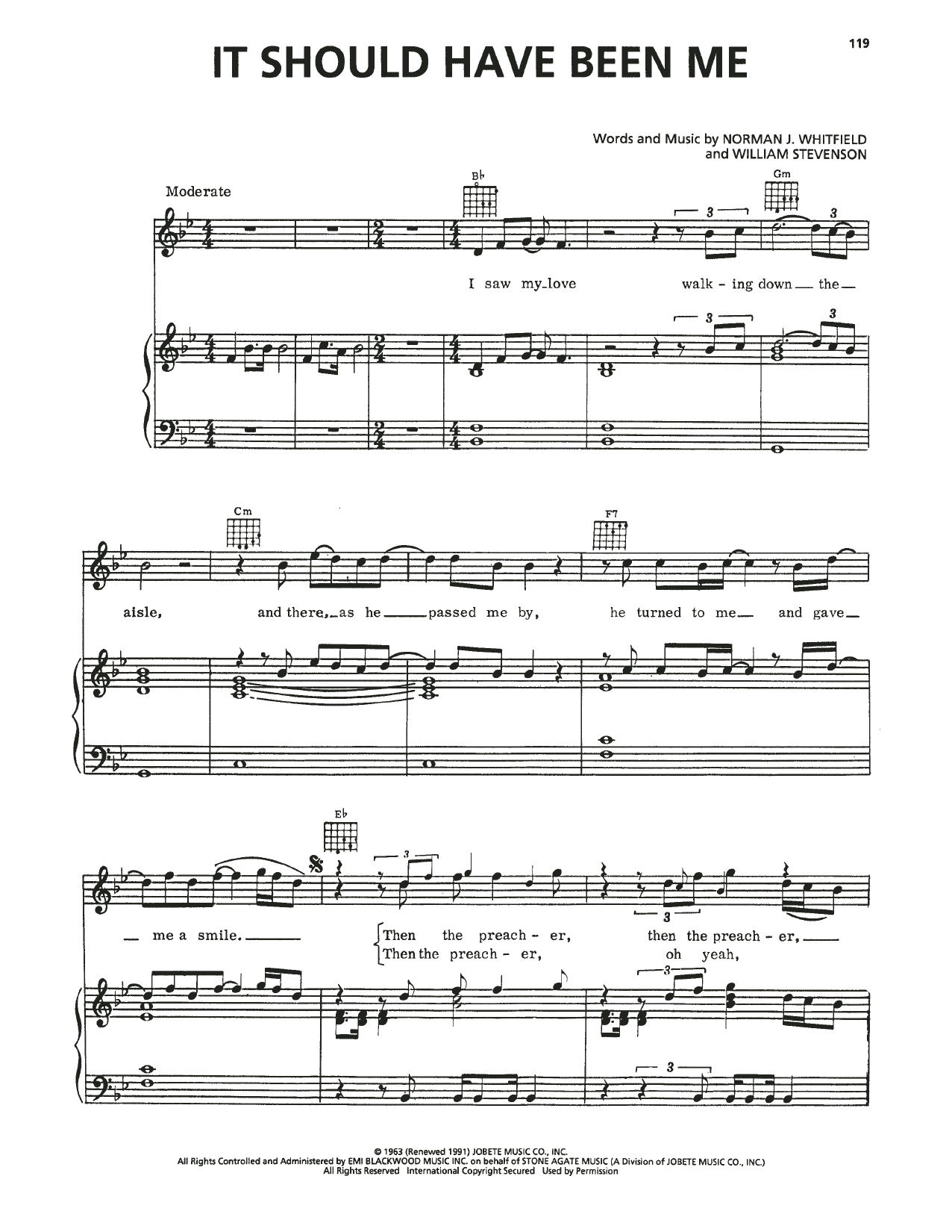 Yvonne Fair It Should Have Been Me Sheet Music Notes & Chords for Piano, Vocal & Guitar Chords (Right-Hand Melody) - Download or Print PDF