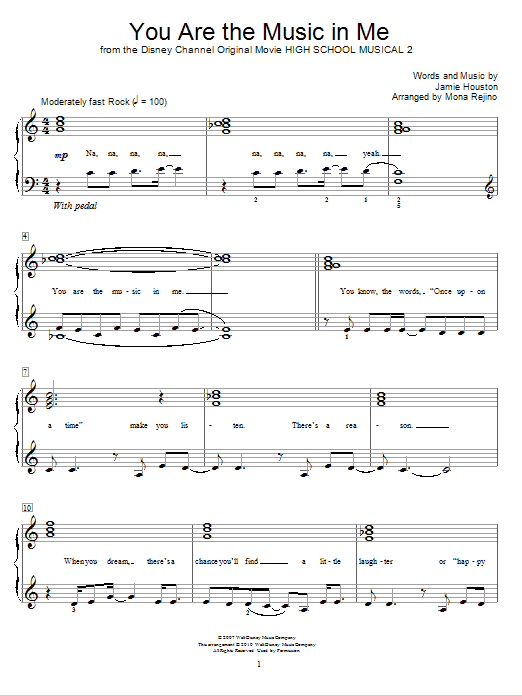 High School Musical 2 You Are The Music In Me Sheet Music Notes & Chords for Educational Piano - Download or Print PDF