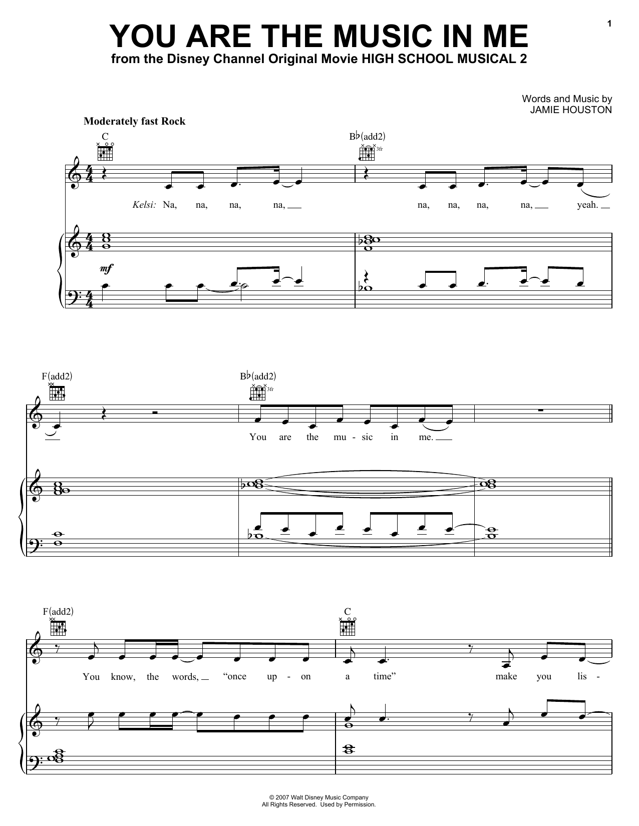 Zac Efron and Vanessa Anne Hudgens You Are The Music In Me Sheet Music Notes & Chords for Cello - Download or Print PDF