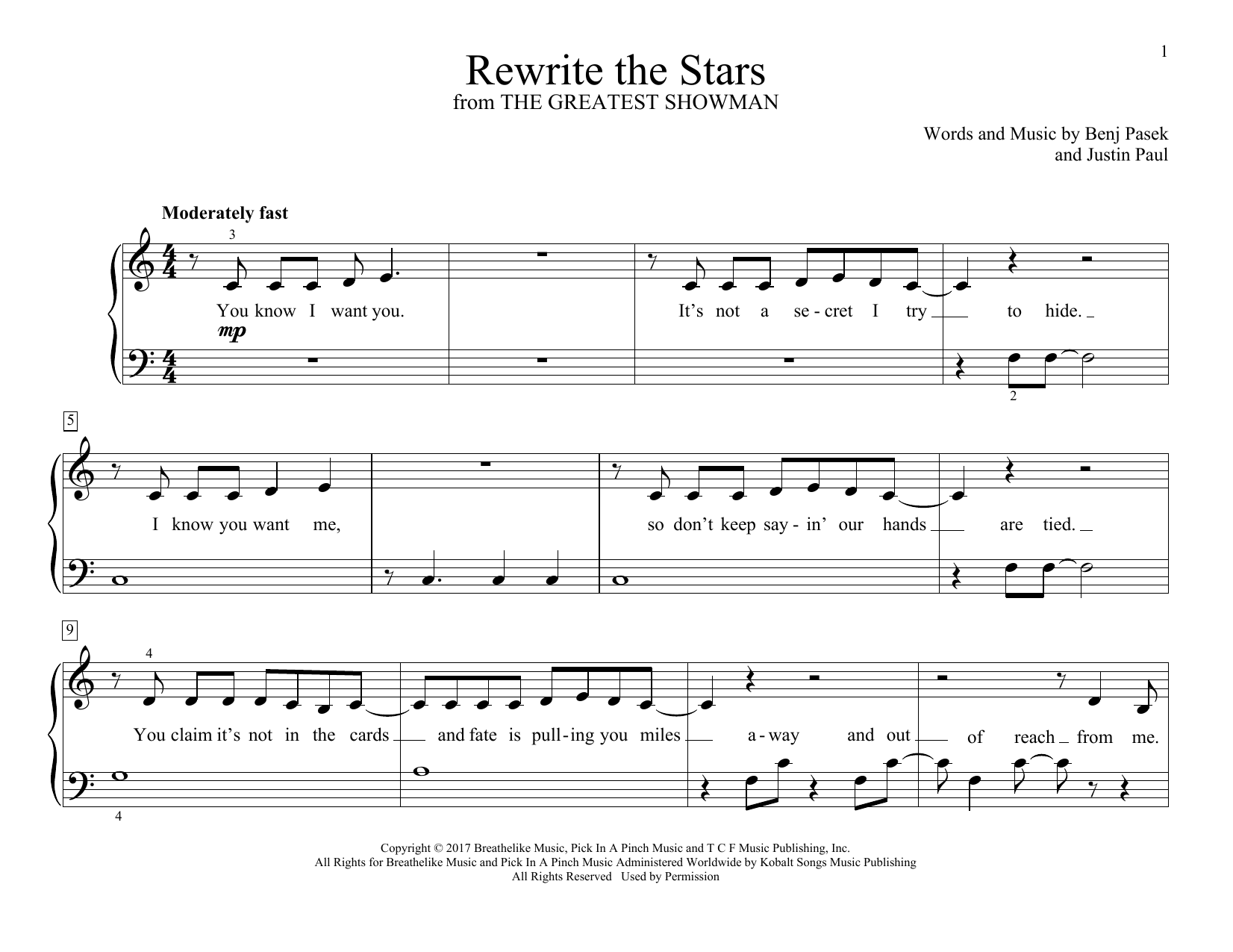 Zac Efron & Zendaya Rewrite The Stars (from The Greatest Showman) Sheet Music Notes & Chords for Educational Piano - Download or Print PDF