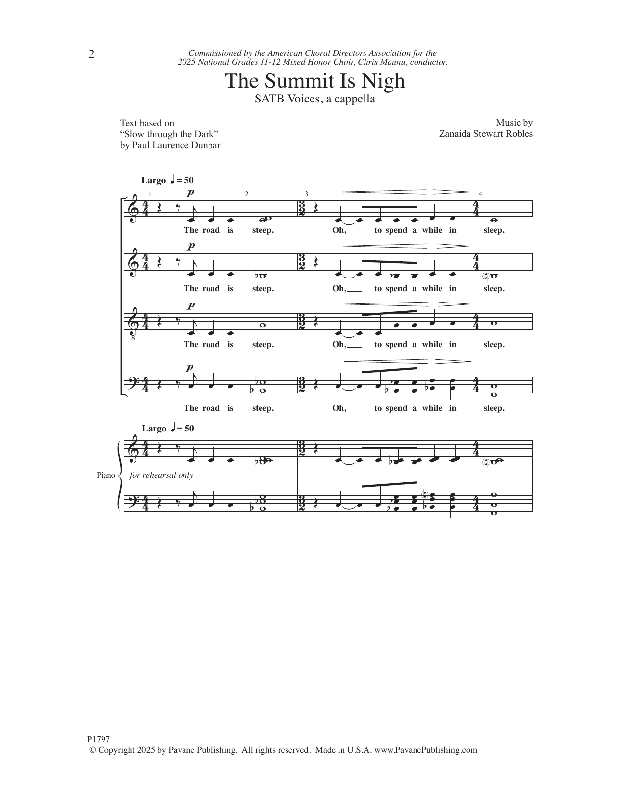 Zanaida Stewart Robles The Summit Is Nigh Sheet Music Notes & Chords for SATB Choir - Download or Print PDF